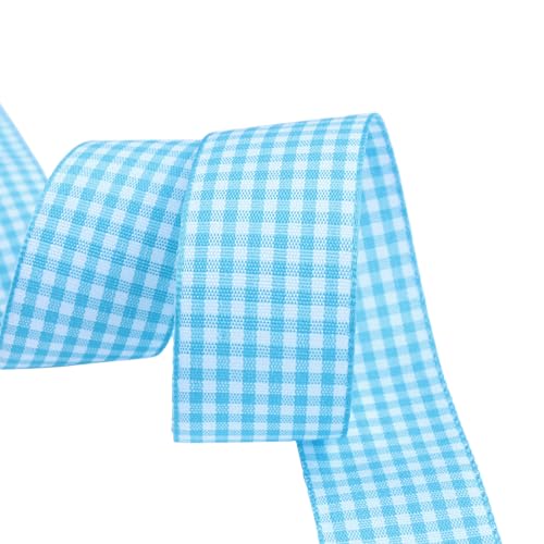 Soulnioi Doppelseitiges kariertes Band, 6 mm x 45 m, Gingham-Muster, Geschenkverpackungsband für Bastelarbeiten, Hochzeit, Party, Floristen, Geburtstagsdekoration (007) von soulnioi