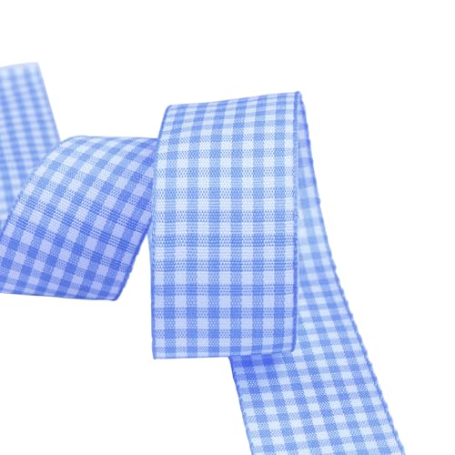 Soulnioi Doppelseitiges kariertes Band, 6 mm x 45 m, Gingham-Muster, Geschenkverpackungsband für Bastelarbeiten, Hochzeit, Party, Floristen, Geburtstagsdekoration (008) von soulnioi