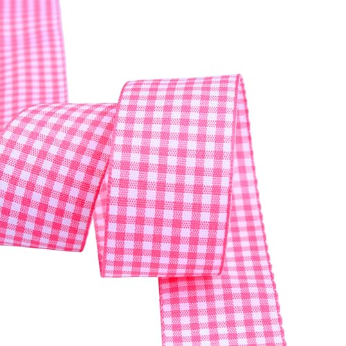 Soulnioi Doppelseitiges kariertes Band, 6 mm x 45 m, Gingham-Muster, Geschenkverpackungsband für Bastelarbeiten, Hochzeit, Party, Floristen, Geburtstagsdekoration (015) von soulnioi