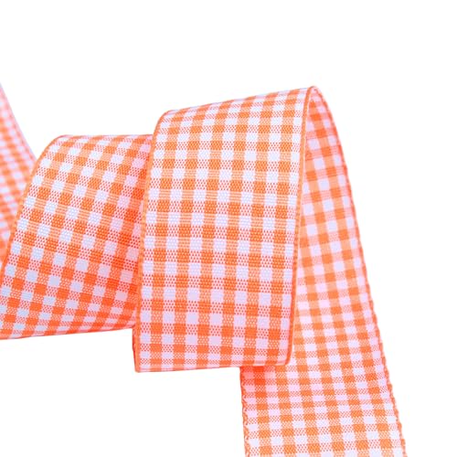 Soulnioi Doppelseitiges kariertes Band, 6 mm x 45 m, Gingham-Muster, Geschenkverpackungsband für Bastelarbeiten, Hochzeit, Party, Floristen, Geburtstagsdekoration (016) von soulnioi