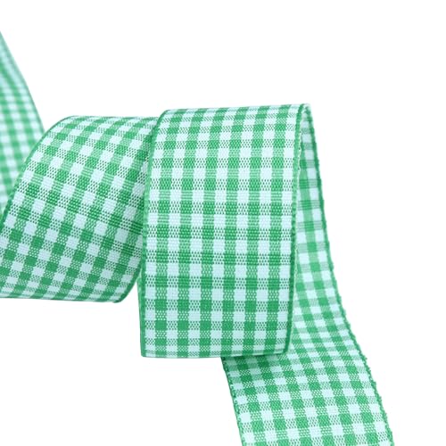 Soulnioi Doppelseitiges kariertes Band, 6 mm x 45 m, Gingham-Muster, Geschenkverpackungsband für Bastelarbeiten, Hochzeit, Party, Floristen, Geburtstagsdekoration (017) von soulnioi