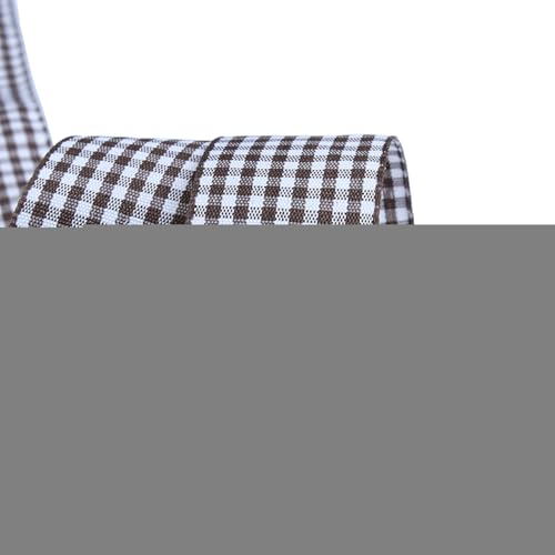 Soulnioi Doppelseitiges kariertes Band, 6 mm x 45 m, Gingham-Muster, Geschenkverpackungsband für Bastelarbeiten, Hochzeit, Party, Floristen, Geburtstagsdekoration (019) von soulnioi