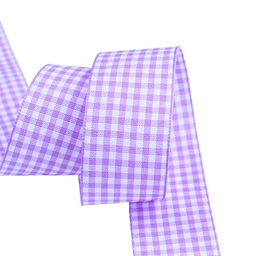 Soulnioi Doppelseitiges kariertes Band, 6 mm x 45 m, Gingham-Muster, Geschenkverpackungsband für Bastelarbeiten, Hochzeit, Party, Floristen, Geburtstagsdekoration (020) von soulnioi