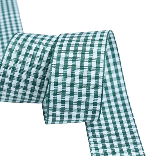 Soulnioi Doppelseitiges kariertes Band, 6 mm x 45 m, Gingham-Muster, Geschenkverpackungsband für Bastelarbeiten, Hochzeit, Party, Floristen, Geburtstagsdekoration (024) von soulnioi