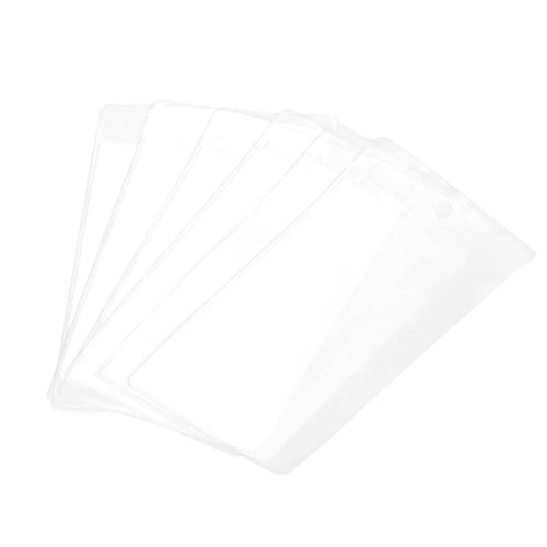 Soulnioi PVC-Etikettenhüllen für Gepäck, Kleidungsetiketten, Inventarkarten, Markierung von Outdoor-Ausrüstung, 5 x 9 cm, transparenter Kunststoffbeutel mit Loch zum Aufhängen, 50 Stück Soulnioi PVC-Etikettenhüllen für Gepäck, Kleidungsetiketten, Inventarkarten, Markierung von Outdoor-Ausrüstung, 5 x 9 cm, transparenter Kunststoffbeutel mit Loch zum Aufhängen, 50 Stück von soulnioi