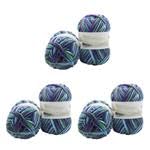 Soulnioi Weiches Milch-Baumwollgarn, 5 Stränge, Handstrickgarn für Puppen, Schals, Hüte, Taschen, Kleidung, Schuhe, 6 Stück (Nr. 21) von soulnioi
