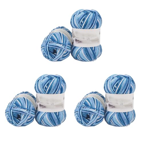 Soulnioi Weiches Milch-Baumwollgarn, 5 Stränge, Handstrickgarn für Puppen, Schals, Hüte, Taschen, Kleidung, Schuhe, 6 Stück (Nr. 34) von soulnioi