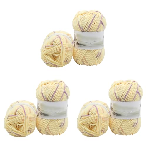 Soulnioi Weiches Milch-Baumwollgarn, 5 Stränge, Handstrickgarn für Puppen, Schals, Hüte, Taschen, Kleidung, Schuhe, 6 Stück (Nr. 8) von soulnioi