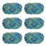 Soulnioi Weiches Milch-Baumwollgarn, Handstrickgarn für Puppen, Schals, Hüte, Taschen, Kleidung, Schuhe, 6 Stück (17) von soulnioi