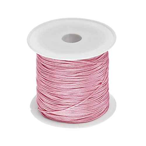 sourcing map 1 Rolle Nylon Perle Faden Knoten Schnur 0.6mm 50 Yards Geflochten Nylon Satinschnüren für Armband Halskette Kumihimo, Orchidee Rosa sourcing map 1 Rolle Nylon Perle Faden Knoten Schnur 0.6mm 50 Yards Geflochten Nylon Satinschnüren für Armband Halskette Kumihimo, Orchidee Rosa von sourcing map