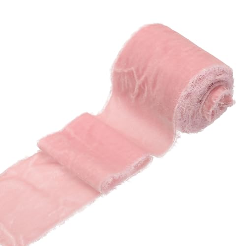 sourcing map 1 Rolle Samtband, 7,6 cm x 2,7 m, handgefertigtes Seidenfransenband, ausgefranster Rand, für Blumenstrauß, Verpackung, Hochzeitsdekoration, Brautschmuck, Basteln, Rosa sourcing map 1 Rolle Samtband, 7,6 cm x 2,7 m, handgefertigtes Seidenfransenband, ausgefranster Rand, für Blumenstrauß, Verpackung, Hochzeitsdekoration, Brautschmuck, Basteln, Rosa von sourcing map