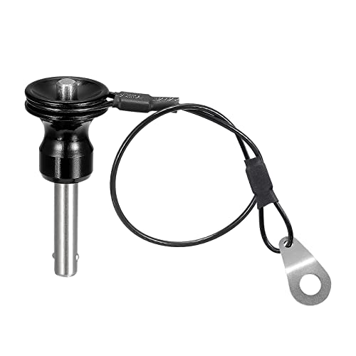 sourcing map 1 Stück Kugelsperrbolzen mit rundem Kopf (6mm x 20mm) 304 Edelstahl Druckknopf Schnell Spannstift mit 21cm Draht von sourcing map