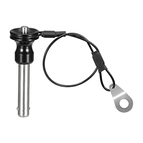 sourcing map 1 Stück Kugelsperrbolzen mit rundem Kopf (8mm x 31mm) 304 Edelstahl Druckknopf Schnell Spannstift mit 21cm Draht von sourcing map