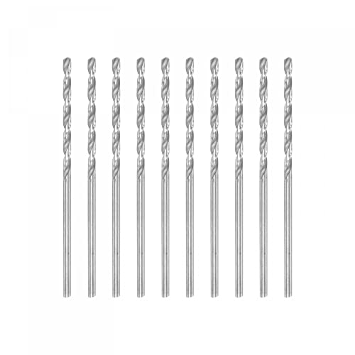 sourcing map 10 Stk. Spiralbohrer Metall 1,75mm HSS W6542 Mikrobohrer Voll Geschliffen Bohrer für Baustahl Kupfer Aluminium 52mm Länge von sourcing map