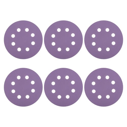 sourcing map 10 Stück 125 mm Schleifscheibe, 8 Löcher, Körnung 120, Klett-Schleifpapier, Exzenterschleifer-Pads für Holzbearbeitung, Automobil, Metallpolieren, Lila, 10 Stück sourcing map 10 Stück 125 mm Schleifscheibe, 8 Löcher, Körnung 120, Klett-Schleifpapier, Exzenterschleifer-Pads für Holzbearbeitung, Automobil, Metallpolieren, Lila, 10 Stück von sourcing map