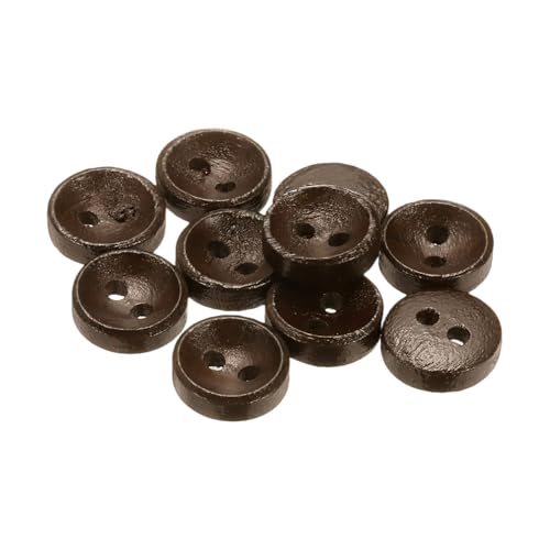 sourcing map 10 Stück 16L Holzknöpfe zum Nähen, 10 mm, 2 Löcher, rund, für Kleidung, DIY, Handwerk, Dekoration, Dunkelbraun sourcing map 10 Stück 16L Holzknöpfe zum Nähen, 10 mm, 2 Löcher, rund, für Kleidung, DIY, Handwerk, Dekoration, Dunkelbraun von sourcing map