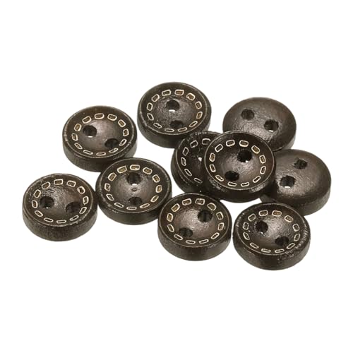 sourcing map 10 Stück 16L Holzknöpfe zum Nähen, 10 mm, 2 Löcher, rund, zum Nähen, Kleidung, Kissen, Basteln, Dekoration, Dunkelbraun sourcing map 10 Stück 16L Holzknöpfe zum Nähen, 10 mm, 2 Löcher, rund, zum Nähen, Kleidung, Kissen, Basteln, Dekoration, Dunkelbraun von sourcing map