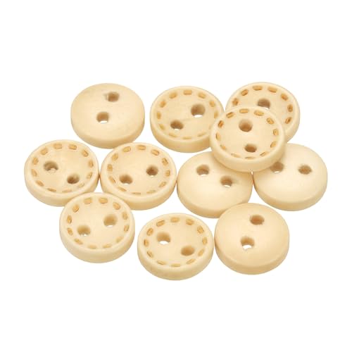sourcing map 10 Stück 16L Holzknöpfe zum Nähen, 10 mm, 2 Löcher, rund, zum Nähen, Kleidung, Kissen, Basteln, Dekoration, Naturholz sourcing map 10 Stück 16L Holzknöpfe zum Nähen, 10 mm, 2 Löcher, rund, zum Nähen, Kleidung, Kissen, Basteln, Dekoration, Naturholz von sourcing map