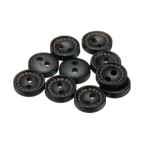 sourcing map 10 Stück 16L Holzknöpfe zum Nähen, 10 mm, 2 Löcher, rund, zum Nähen, Kleidung, Kissen, Basteln, Dekoration, Schwarz sourcing map 10 Stück 16L Holzknöpfe zum Nähen, 10 mm, 2 Löcher, rund, zum Nähen, Kleidung, Kissen, Basteln, Dekoration, Schwarz von sourcing map