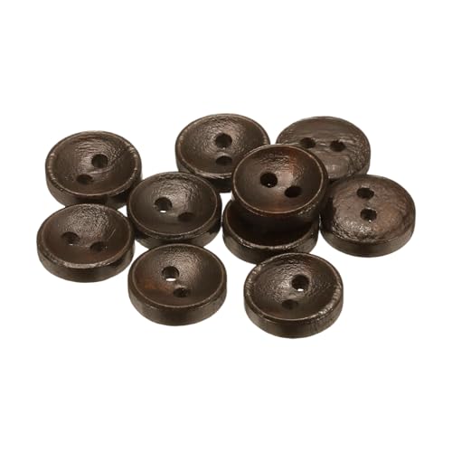 sourcing map 10 Stück 18 l Holzknöpfe zum Nähen, 11,5 mm, 2 Löcher, rund, Ersatzknöpfe für Kleidung, DIY, Handwerk, Dekoration, Dunkelbraun sourcing map 10 Stück 18 l Holzknöpfe zum Nähen, 11,5 mm, 2 Löcher, rund, Ersatzknöpfe für Kleidung, DIY, Handwerk, Dekoration, Dunkelbraun von sourcing map