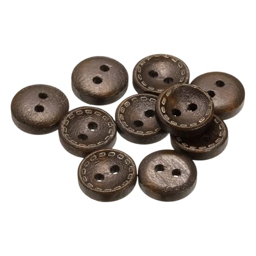 sourcing map 10 Stück 18 l Holzknöpfe zum Nähen, 11 mm, 2 Löcher, rund, Ersatzknöpfe zum Nähen, Kleidung, Kissen, Basteln, Dekoration, Dunkelbraun sourcing map 10 Stück 18 l Holzknöpfe zum Nähen, 11 mm, 2 Löcher, rund, Ersatzknöpfe zum Nähen, Kleidung, Kissen, Basteln, Dekoration, Dunkelbraun von sourcing map