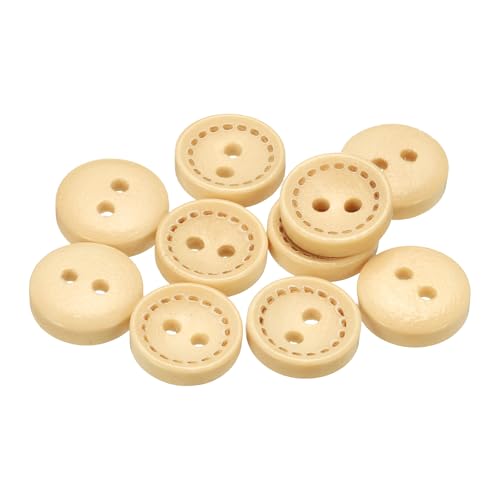 sourcing map 10 Stück 18 l Holzknöpfe zum Nähen, 11 mm, 2 Löcher, rund, zum Nähen, Kleidung, Kissen, Basteln, Dekoration, Naturholz sourcing map 10 Stück 18 l Holzknöpfe zum Nähen, 11 mm, 2 Löcher, rund, zum Nähen, Kleidung, Kissen, Basteln, Dekoration, Naturholz von sourcing map