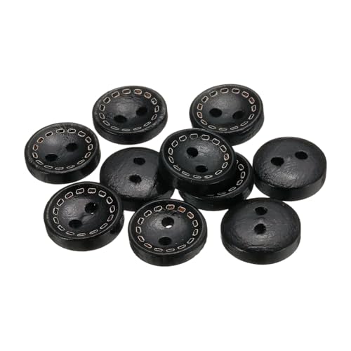 sourcing map 10 Stück 18 l Holzknöpfe zum Nähen, 11 mm, 2 Löcher, rund, zum Nähen, Kleidung, Kissen, Basteln, Dekoration, Schwarz sourcing map 10 Stück 18 l Holzknöpfe zum Nähen, 11 mm, 2 Löcher, rund, zum Nähen, Kleidung, Kissen, Basteln, Dekoration, Schwarz von sourcing map