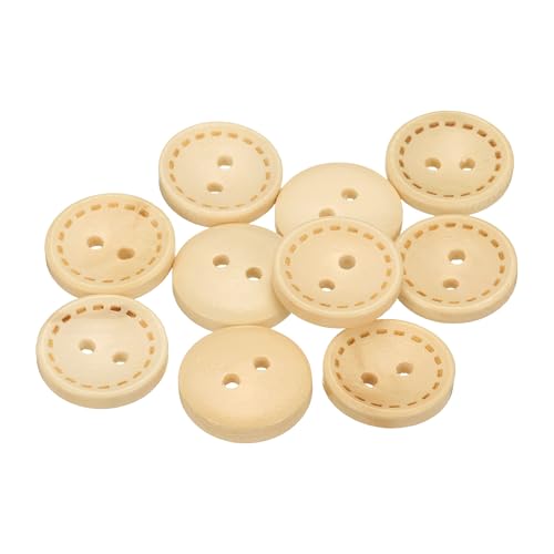 sourcing map 10 Stück 28 l Holzknöpfe zum Nähen, 18 mm, 2 Löcher, rund, zum Nähen, Kleidung, Kissen, Basteln, Dekoration, Naturholz sourcing map 10 Stück 28 l Holzknöpfe zum Nähen, 18 mm, 2 Löcher, rund, zum Nähen, Kleidung, Kissen, Basteln, Dekoration, Naturholz von sourcing map