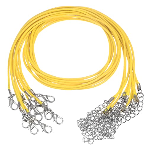 sourcing map 10 Stück Gewachste Halsketten Schnur 16 Zoll 1.5mm Durchm. Halsketten Kordel mit Verschluss für Anhänger Armbänder Halsketten Schmuck Perlenzubehör Gelb sourcing map 10 Stück Gewachste Halsketten Schnur 16 Zoll 1.5mm Durchm. Halsketten Kordel mit Verschluss für Anhänger Armbänder Halsketten Schmuck Perlenzubehör Gelb von sourcing map