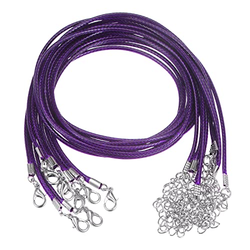sourcing map 10 Stück Gewachste Halsketten Schnur 16 Zoll 2mm Durchm. Halsketten Kordel mit Verschluss für Anhänger Armbänder Schmuck Perlenzubehör Lila sourcing map 10 Stück Gewachste Halsketten Schnur 16 Zoll 2mm Durchm. Halsketten Kordel mit Verschluss für Anhänger Armbänder Schmuck Perlenzubehör Lila von sourcing map