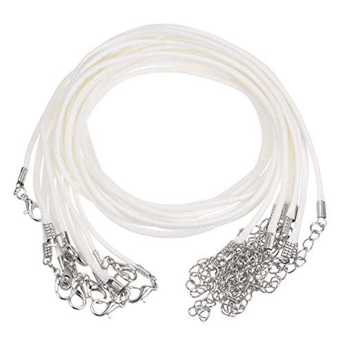 sourcing map 10 Stück Gewachste Halsketten Schnur 16 Zoll 2mm Durchm. Halsketten Kordel mit Verschluss für Anhänger Armbänder Halsketten Schmuck Perlenzubehör Weiß sourcing map 10 Stück Gewachste Halsketten Schnur 16 Zoll 2mm Durchm. Halsketten Kordel mit Verschluss für Anhänger Armbänder Halsketten Schmuck Perlenzubehör Weiß von sourcing map