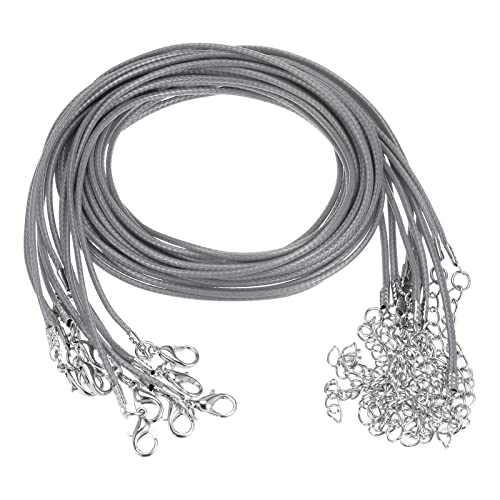 sourcing map 10 Stück Gewachste Halsketten Schnur 23 Zoll 1.5mm Durchm. Halsketten Kordel mit Verschluss für Anhänger Armbänder Halsketten Schmuck Perlenzubehör Grau sourcing map 10 Stück Gewachste Halsketten Schnur 23 Zoll 1.5mm Durchm. Halsketten Kordel mit Verschluss für Anhänger Armbänder Halsketten Schmuck Perlenzubehör Grau von sourcing map
