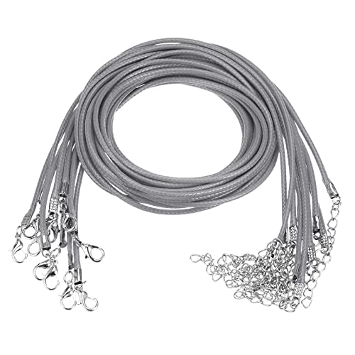 sourcing map 10 Stück Gewachste Halsketten Schnur 23 Zoll 2mm Durchm. Halsketten Kordel mit Verschluss für Anhänger Armbänder Halsketten Schmuck Perlenzubehör Grau sourcing map 10 Stück Gewachste Halsketten Schnur 23 Zoll 2mm Durchm. Halsketten Kordel mit Verschluss für Anhänger Armbänder Halsketten Schmuck Perlenzubehör Grau von sourcing map