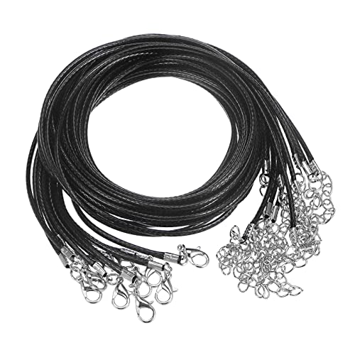 sourcing map 10 Stück Gewachste Halsketten Schnur 23 Zoll 2mm Durchm. Halsketten Kordel mit Verschluss für Anhänger Armbänder Halsketten Schmuck Perlenzubehör Schwarz sourcing map 10 Stück Gewachste Halsketten Schnur 23 Zoll 2mm Durchm. Halsketten Kordel mit Verschluss für Anhänger Armbänder Halsketten Schmuck Perlenzubehör Schwarz von sourcing map