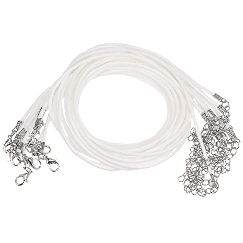sourcing map 10 Stück Gewachste Halsketten Schnur 23 Zoll 2mm Durchm. Halsketten Kordel mit Verschluss für Anhänger Armbänder Schmuck Perlenzubehör Weiß sourcing map 10 Stück Gewachste Halsketten Schnur 23 Zoll 2mm Durchm. Halsketten Kordel mit Verschluss für Anhänger Armbänder Schmuck Perlenzubehör Weiß von sourcing map