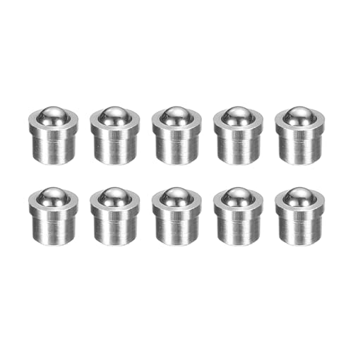 sourcing map 10 Stück Kugelspitz-Federkolben, 3 x 3 mm, 10 N, Elastizität, Edelstahl, Präzisionspositionierung, Kugelschnäpper für Tür, Schrank, mechanische Geräte, Klemmen, Möbel von sourcing map
