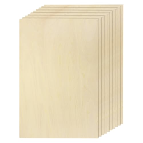 sourcing map 10 Stück Lindenholzplatten, 10,2 x 15,2 x 0,3 cm, unlackiertes Holz-Sperrholzbrett zum Malen, Basteln, Laser, Schneiden, Gravieren von sourcing map