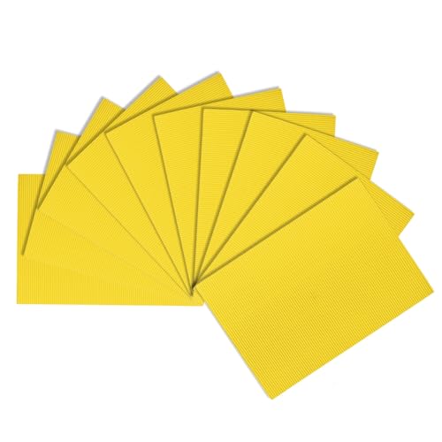 sourcing map 10 Stück Wellpappenpapier, hellgelb, 29,7 x 21 cm, für Bastel- und DIY-Projekte sourcing map 10 Stück Wellpappenpapier, hellgelb, 29,7 x 21 cm, für Bastel- und DIY-Projekte von sourcing map