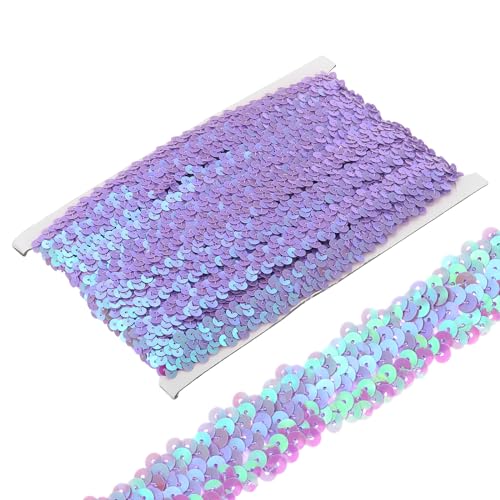 sourcing map 10 Yards 0,8 Zoll elastische Paillettenbesatz Stretch Flach Pailletten Paillette Stoffband Besatzstreifen zum Basteln Nähen Kostüm Kleid, Lila sourcing map 10 Yards 0,8 Zoll elastische Paillettenbesatz Stretch Flach Pailletten Paillette Stoffband Besatzstreifen zum Basteln Nähen Kostüm Kleid, Lila von sourcing map