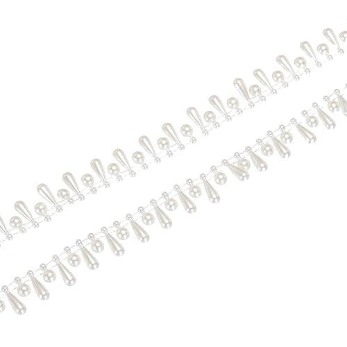 sourcing map 10 Yards Perlen und Strass Perlenbesatz Kette Tropfenförmig Perlen für Kleid Dekoration Basteln Kreative Dekorationen sourcing map 10 Yards Perlen und Strass Perlenbesatz Kette Tropfenförmig Perlen für Kleid Dekoration Basteln Kreative Dekorationen von sourcing map