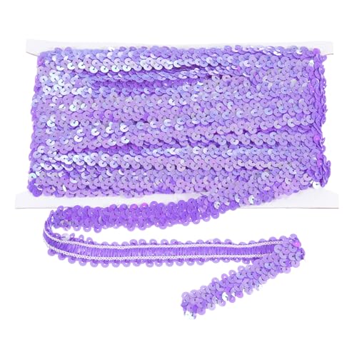 sourcing map 10 m x 2 cm elastischer Paillettenbesatz, flach, dehnbar, Pailletten-Streifen, Pailletten-Stoffband für DIY, Handwerk, Nähen, Kleid, Hellviolett sourcing map 10 m x 2 cm elastischer Paillettenbesatz, flach, dehnbar, Pailletten-Streifen, Pailletten-Stoffband für DIY, Handwerk, Nähen, Kleid, Hellviolett von sourcing map