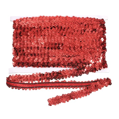 sourcing map 10 m x 2 cm elastischer Paillettenbesatz, flach, dehnbar, Pailletten-Streifen, Pailletten-Stoffband für DIY, Handwerk, Nähen, Kleid, Rot sourcing map 10 m x 2 cm elastischer Paillettenbesatz, flach, dehnbar, Pailletten-Streifen, Pailletten-Stoffband für DIY, Handwerk, Nähen, Kleid, Rot von sourcing map