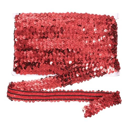 sourcing map 10 m x 3 cm elastischer Paillettenbesatz, flach, dehnbar, Pailletten-Streifen, Pailletten-Stoffband für DIY, Basteln, Nähen, Kleid, Rot sourcing map 10 m x 3 cm elastischer Paillettenbesatz, flach, dehnbar, Pailletten-Streifen, Pailletten-Stoffband für DIY, Basteln, Nähen, Kleid, Rot von sourcing map