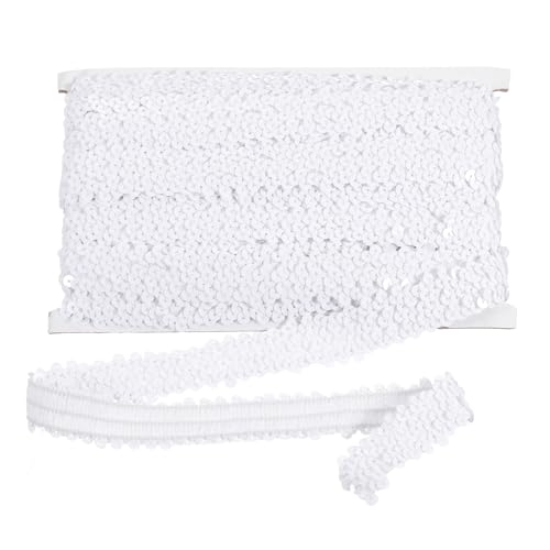 sourcing map 10 m x 3 cm elastischer Paillettenbesatz, flach, dehnbar, Pailletten-Streifen, Pailletten-Stoffband für DIY, Basteln, Nähen, Kleid, Weiß sourcing map 10 m x 3 cm elastischer Paillettenbesatz, flach, dehnbar, Pailletten-Streifen, Pailletten-Stoffband für DIY, Basteln, Nähen, Kleid, Weiß von sourcing map