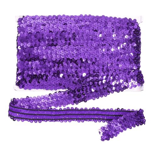 sourcing map 10 m x 3 cm elastischer Paillettenbesatz, flach, dehnbar, Pailletten-Streifen, Pailletten-Stoffband für DIY, Handwerk, Nähen, Kleid, Dunkelviolett sourcing map 10 m x 3 cm elastischer Paillettenbesatz, flach, dehnbar, Pailletten-Streifen, Pailletten-Stoffband für DIY, Handwerk, Nähen, Kleid, Dunkelviolett von sourcing map