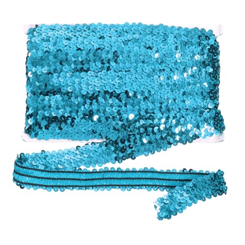 sourcing map 10 m x 3 cm elastischer Paillettenbesatz, flach, dehnbar, Pailletten-Streifen, Pailletten-Stoffband für DIY, Handwerk, Nähen, Kleid, Seeblau sourcing map 10 m x 3 cm elastischer Paillettenbesatz, flach, dehnbar, Pailletten-Streifen, Pailletten-Stoffband für DIY, Handwerk, Nähen, Kleid, Seeblau von sourcing map
