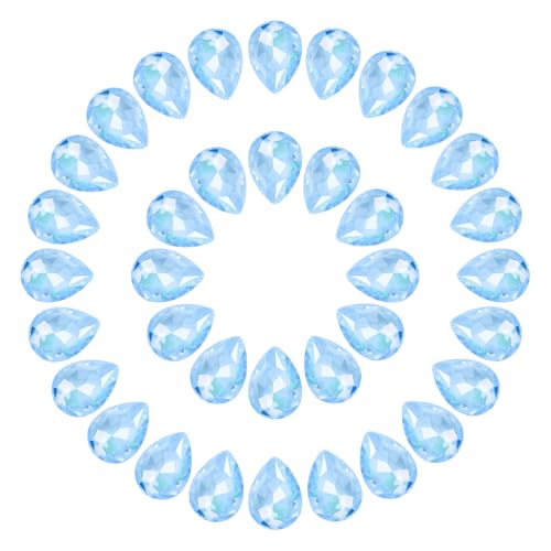 sourcing map 100 Stück 10 x 14 mm tropfenförmige Strasssteine mit spitzer Rückseite, Kristall-Strass-Kristallperlen, Edelsteine für Bastelarbeiten, DIY, Kleid, Schmuck, Schuhe, Nähen, Kunst von sourcing map