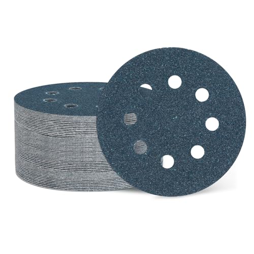 sourcing map 100 Stück 125 mm Schleifscheibe 8 Loch 40 Körnung Klett-Schleifpapier Exzenterschleifer Pads für Holzbearbeitung, Metall, Steinschleifen und Polieren, Blau sourcing map 100 Stück 125 mm Schleifscheibe 8 Loch 40 Körnung Klett-Schleifpapier Exzenterschleifer Pads für Holzbearbeitung, Metall, Steinschleifen und Polieren, Blau von sourcing map