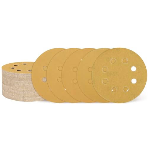 sourcing map 100 Stück 125 mm Schleifscheibe 8 Loch Körnung 240/320/400/600/800 Klett-Schleifpapier Exzenterschleifer Pads für Holzbearbeitung Automobil-Metallpolieren, Gelb, 100 Stück sourcing map 100 Stück 125 mm Schleifscheibe 8 Loch Körnung 240/320/400/600/800 Klett-Schleifpapier Exzenterschleifer Pads für Holzbearbeitung Automobil-Metallpolieren, Gelb, 100 Stück von sourcing map