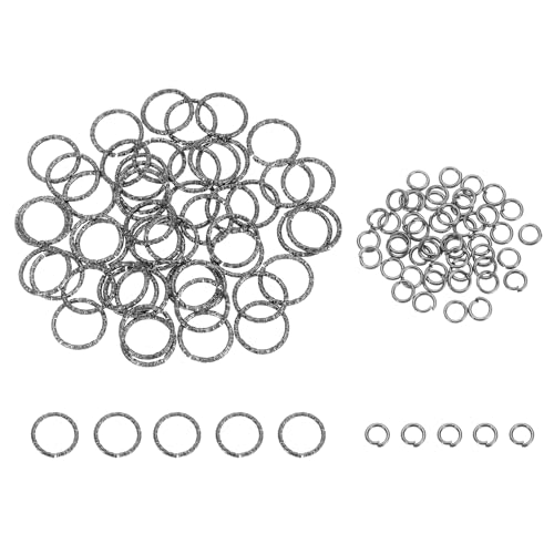 sourcing map 100 Stück 4 mm offene Binderinge und 15 mm geprägtes Bindering-Set, geschlossene O-Ringe, Verbinder für Armband, Halskette, Anhänger, Schmuck, Schlüsselanhänger, DIY, Handwerk sourcing map 100 Stück 4 mm offene Binderinge und 15 mm geprägtes Bindering-Set, geschlossene O-Ringe, Verbinder für Armband, Halskette, Anhänger, Schmuck, Schlüsselanhänger, DIY, Handwerk von sourcing map